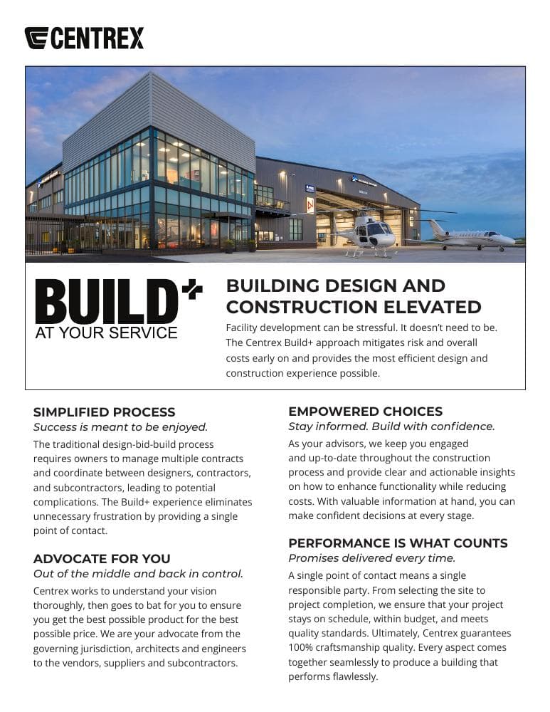 Build+ — Centrex delivery method guide